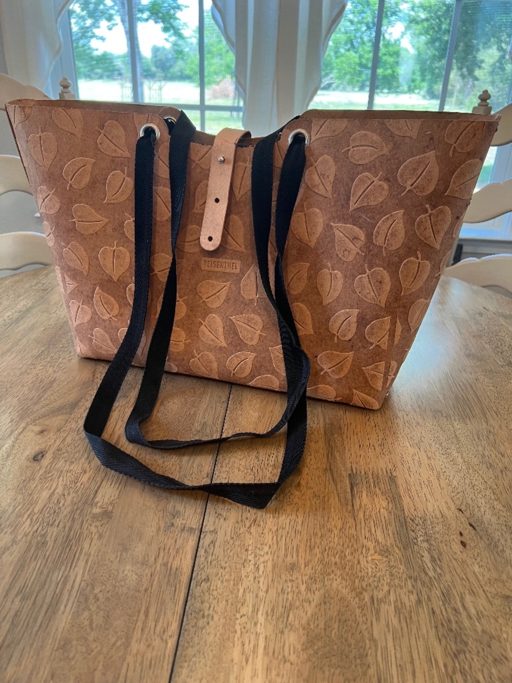 Reisenthel Market Leaf Brown Stamped Shopping Market Tote Bag